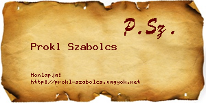 Prokl Szabolcs névjegykártya